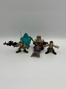 RARE Star Wars Galactic Heroes Endor Figures- Luke Skywalker Han Solo Palpatine